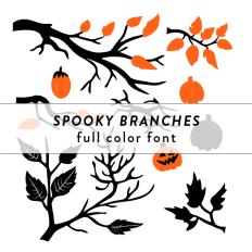 Spooky Branches Full Color Font