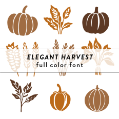 Elegant Harvest Full Color Font