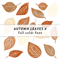 Autumn Leaves 4 Full Color Font