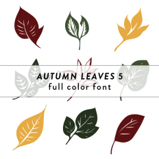 Autumn Leaves 5 Full Color Font