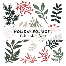 Holiday Foliage 1 Full Color Font