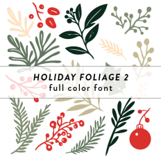 Holiday Foliage 2 Full Color Font