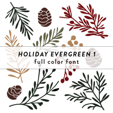 HOLIDAY EVERGREEN 1 FULL COLOR FONT