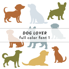 Dog Lover Full Color Font 1