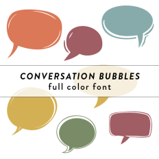 Conversation Bubbles Full Color Font