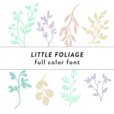 Little Foliage Full Color Font