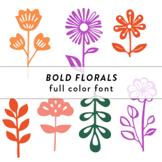 Bold Flowers Full Color Font
