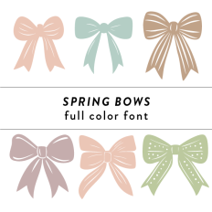 Spring Bows Full Color Font