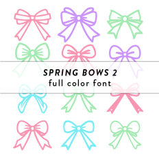 Spring Bows 2 Full Color Font