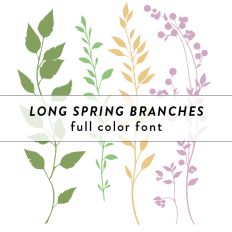Long Spring Branches Full Color Font