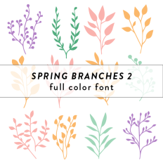 Spring Branches 2 Full Color Font