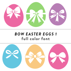 Bow Easter Eggs Full Color Font