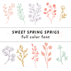 Sweet Spring Springs Full Color Font