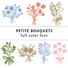 Petite Bouquets Full Color Font