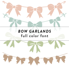 Bow Garlands Full Color Font