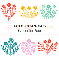 Folk Botanicals Full Color Font