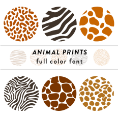 Animal Prints Full Color Font