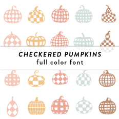 Checkered Pumpkin Full Color Font