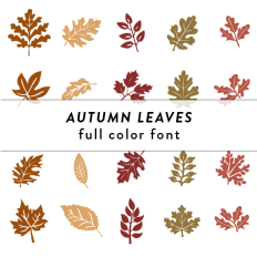 Autumn Leaves Full Color Font