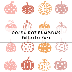 polka dot pumpkins full color