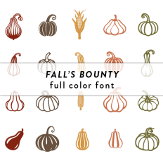 Fall's Bounty Full Color Font