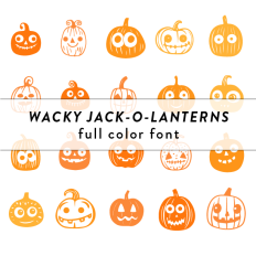 Wacky Jack-O-Laterns Full Color Font