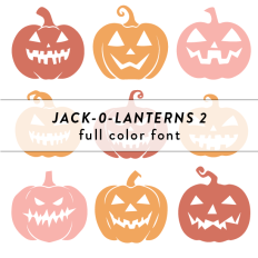 Jack-O-Lanterns 2 Full Color Font