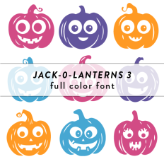 Jack-o-Lanterns 3 Full Color Font