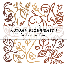 Autumn Flourishes Full Color Font
