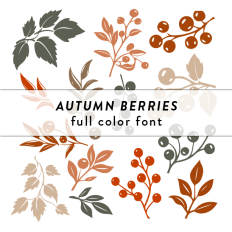 Autumn Berries Full Color Font