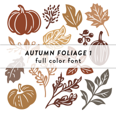 autumn foliage 1 full color font