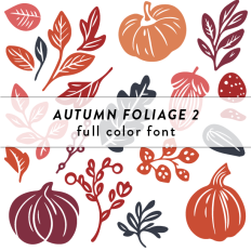Autumn Foliage 2 Full Color Font