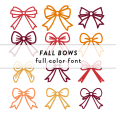 Fall Bows Full Color Font