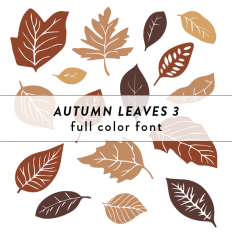 Autumn Leaves 3 Full Color Font