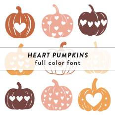 Heart Pumpkins Full Color font