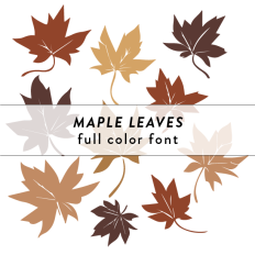 Maple Leaves Full Color Font