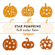 Star Pumpkins Will Color Font