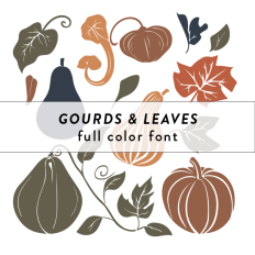 Gourds and Leaves Full Color Font