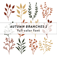Autumn Branches 2 Full Color Font