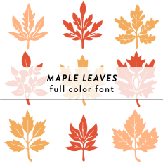 Maple Leaves 2 Full Color Font