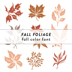 Fall Foliage Full Color Font