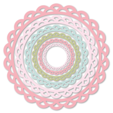 Nested Spring Doily Rings 2