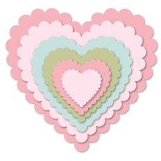 Nested Spring Scalloped Hearts