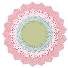 Nested Spring Lace Doily Circles 2