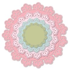 Nested Spring Doily Circles 2