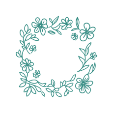Spring Wreath Monogram Frame