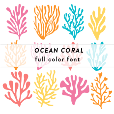 Ocean Coral Full Color Font