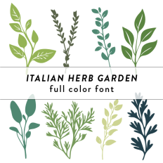 Italian Herb Garden Full Color font
