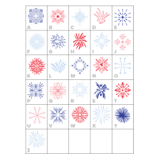 Patriotic Fireworks Full Color Font