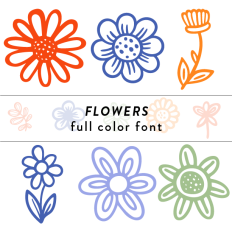 Flowers Full Color Font